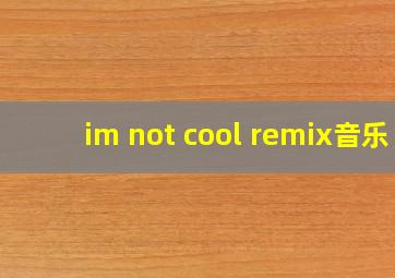 im not cool remix音乐